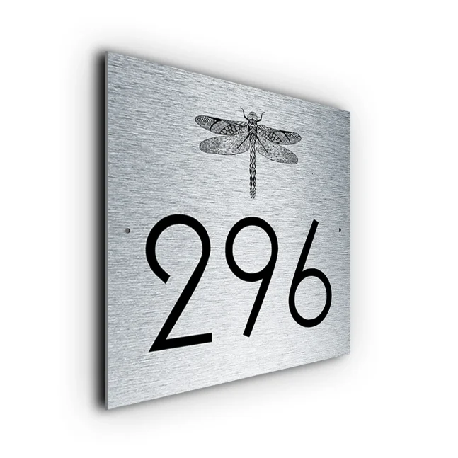 Dragonfly House Number Sign Custom Dragonfly House Number Signs