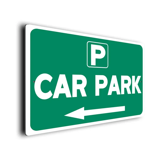 Green Car Park Directional Sign Car Park Directional Sign