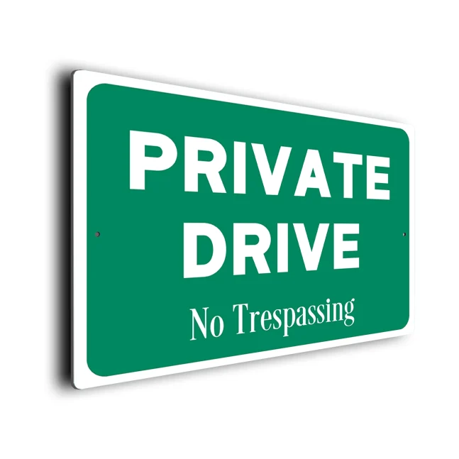 Green Private Drive Sign Private Drive Sign