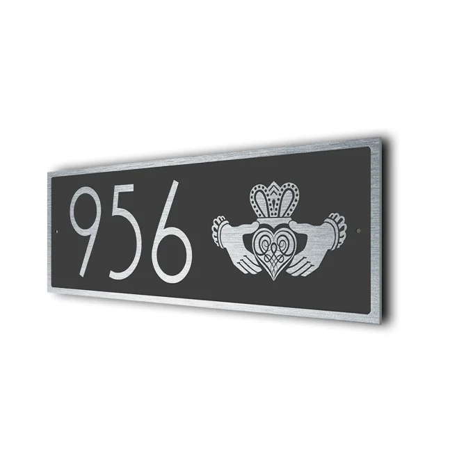 Modern Celtic Claddagh Ring Address Sign Celtic Claddagh Ring Address Sign