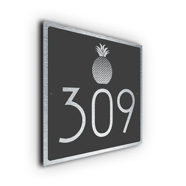 Custom Pineapple House Number Sign