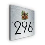 Pinecone House Number Plaque
