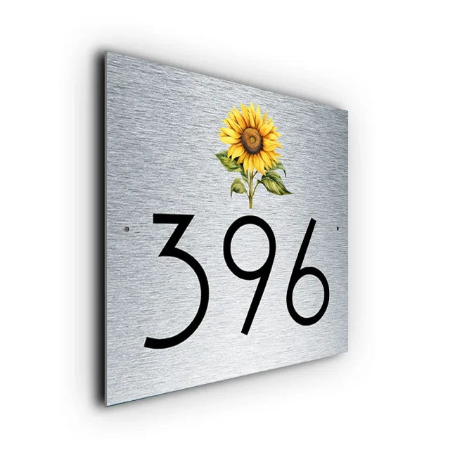 Sunflower House Number Sign Custom Sunflower House Number Sign