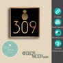 Outdoor Durable Pineapple House Number Sign