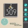 Songbird House Number Sign