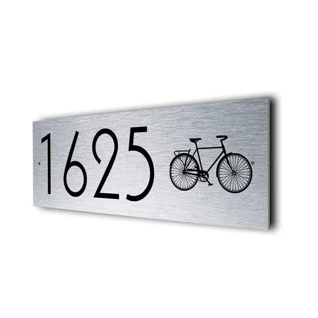 Bicycle Address Sign Custom Bicycle Address Sign