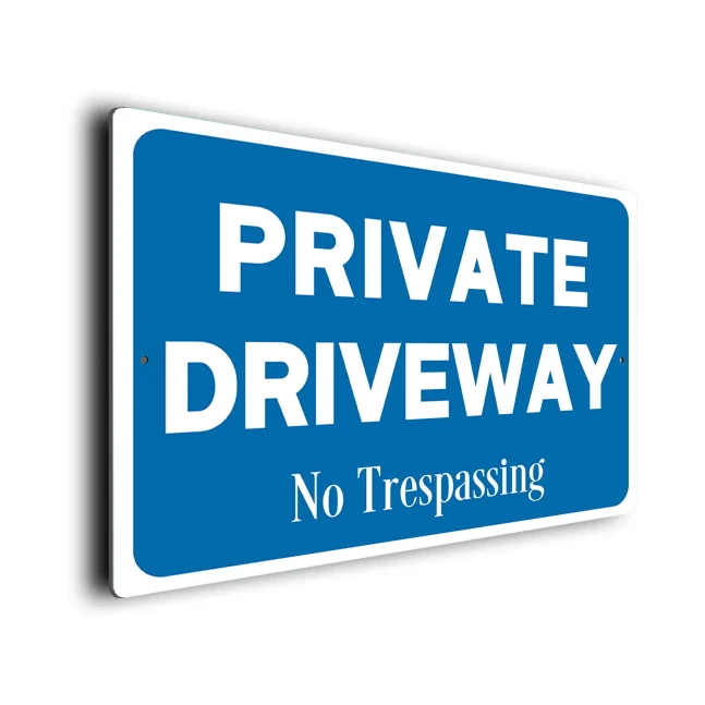 Blue Private Driveway Sign Private Driveway Sign