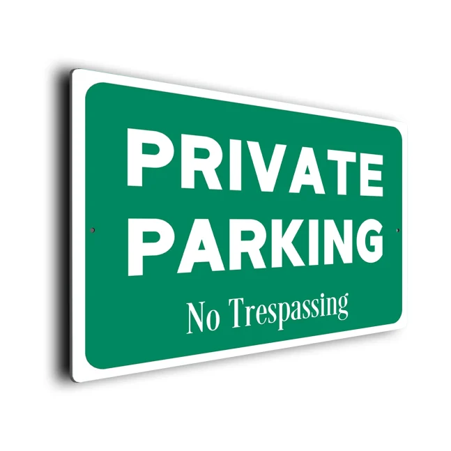 Green Private Parking Sign Private Parking Sign
