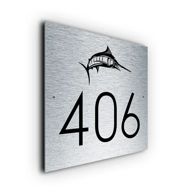 Marlin House Number Sign Custom Marlin House Number Sign