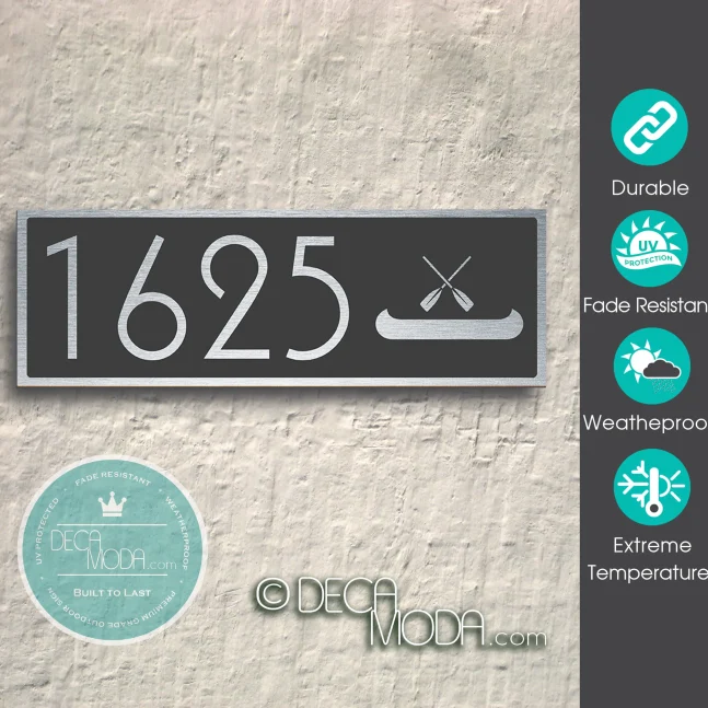 Weatherproof Canoe Address Sign Canoe Address Sign