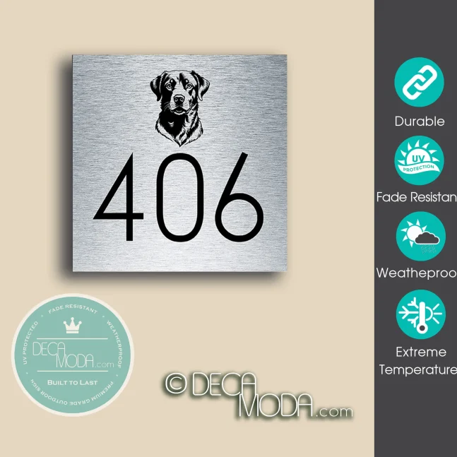 Weatherproof Dog House Number Sign Dog House Number Sign