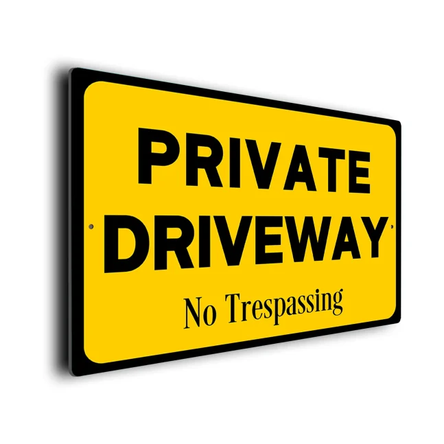 Yellow Private Driveway Sign Private Driveway Sign