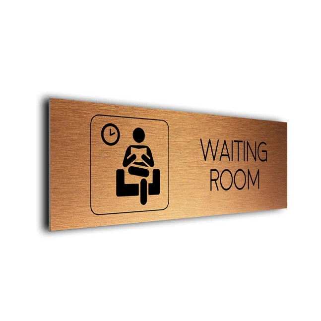 Copper Waiting Room Sign Waiting Room Sign