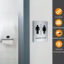 Traditional Restrooms Sign
