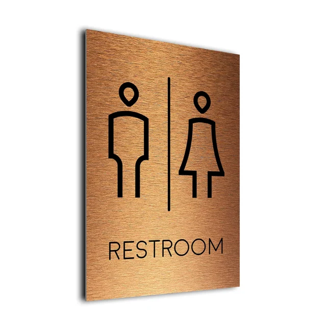 Modern Restroom Symbol Sign