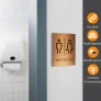 Modern Restroom Symbol Sign