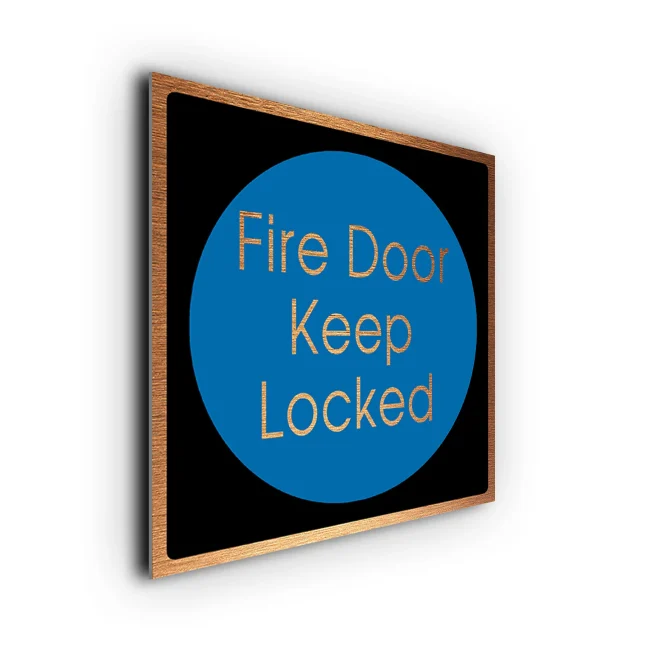 Fire Door Keep Locked FDKL206-BC Fire Door Keep Locked Sign