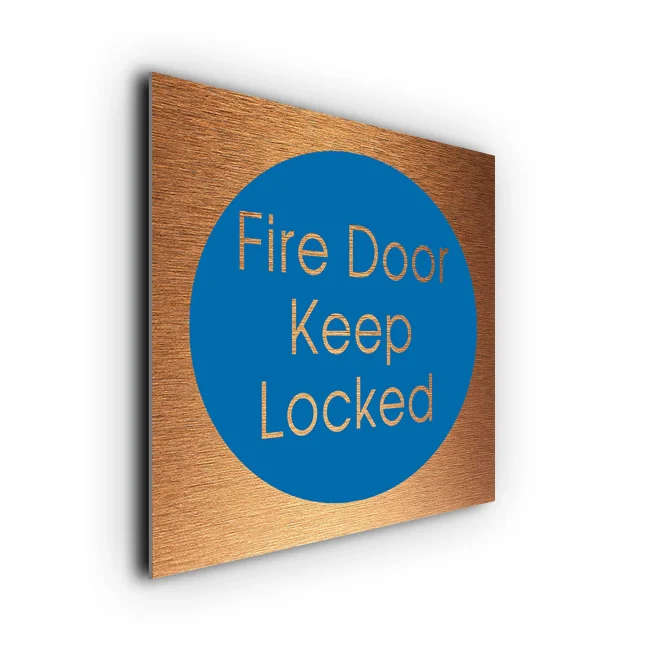 Fire Door Keep Locked FDKL206-CB Fire Door Keep Locked Sign