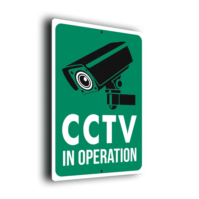 Green CCTV Sign Green CCTV Sign