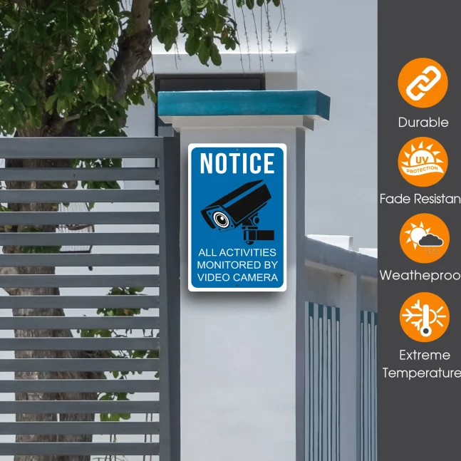 Notice Monitored CCTV Sign Notice Monitored CCTV Sign