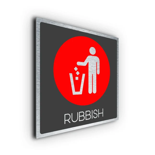 Self Adhesive Rubbish Signs Rubbish Sign