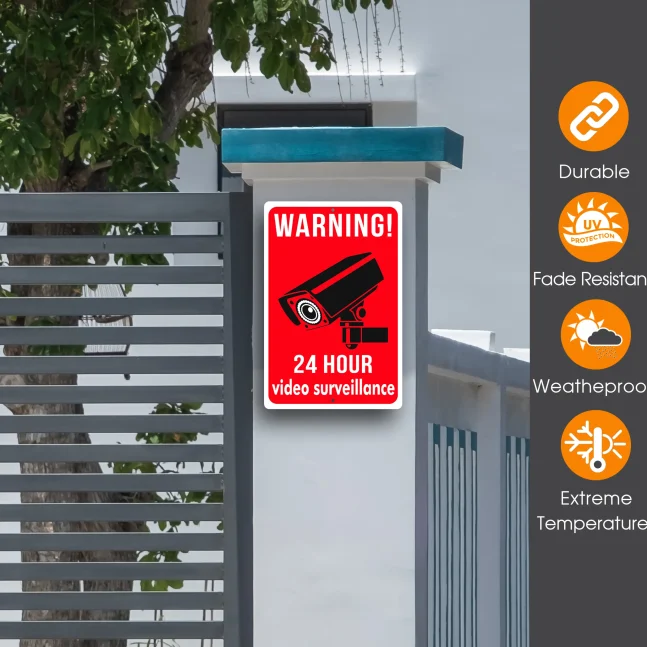 Warning 24 Hour Video Surveillance CCTV Sign Warning 24 Hour Video Surveillance CCTV Sign