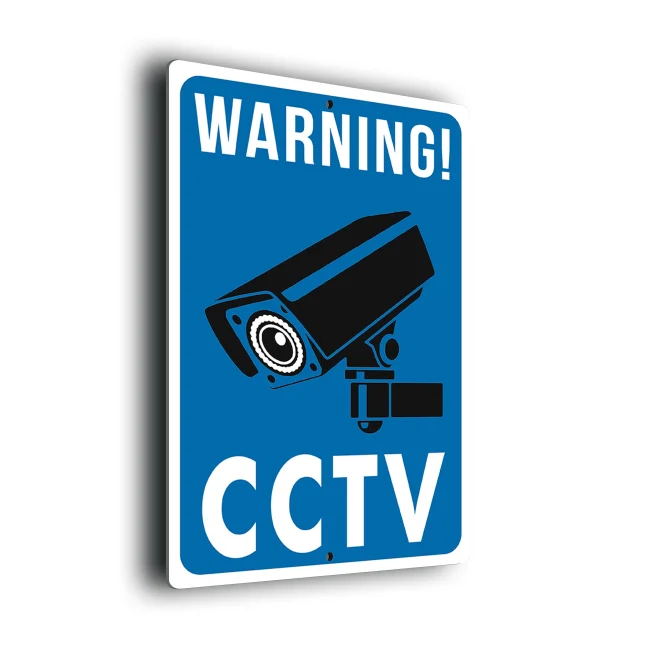 Warning CCTV Sign CCTV215 Blue Warning CCTV Signs