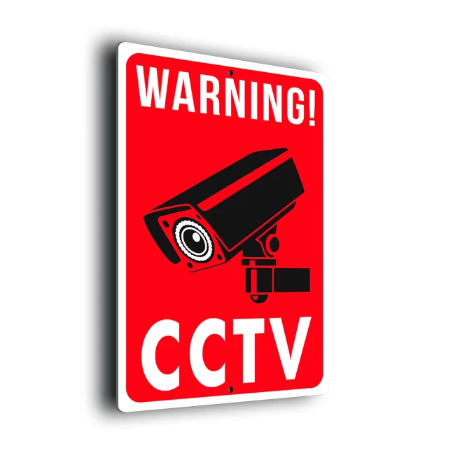 Warning CCTV Sign CCTV215 Red Warning CCTV Signs