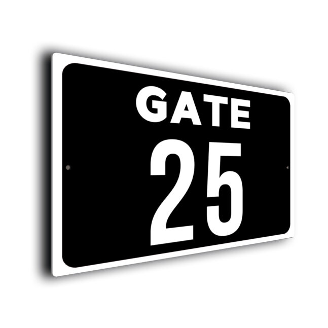 Custom Gate Number Sign