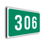 Green Warehouse Number Sign