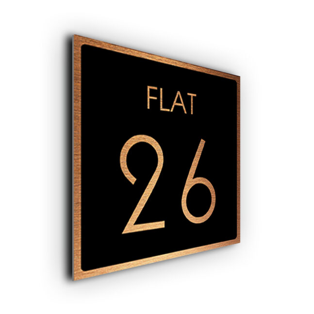 Flat Number Sign FLA220-BC-4x4 Flat Number Sign