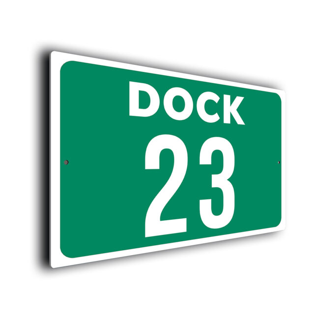 Green Dock Number Sign Dock Number Sign