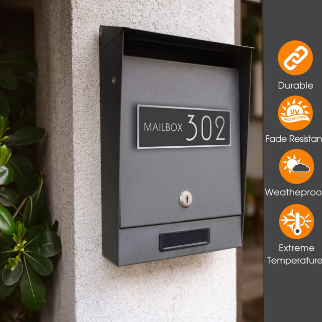 Outdoor Mailbox Number Sign Mailbox Number Sign