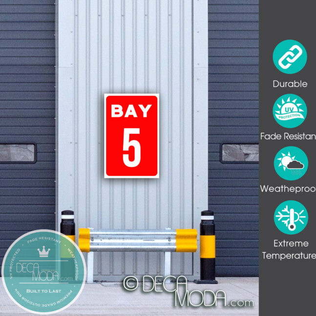 Weatherproof Bay Number Sign Bay Number Sign
