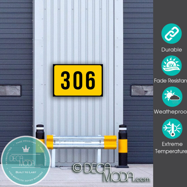 Weatherproof Custom Warehouse Number Sign Outdoor Grade Warehouse Number Sign