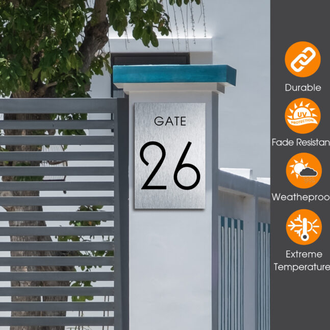 Weatherproof Gate Number Sign Gate Number Sign