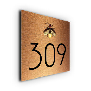 Custom Firefly House Number Sign