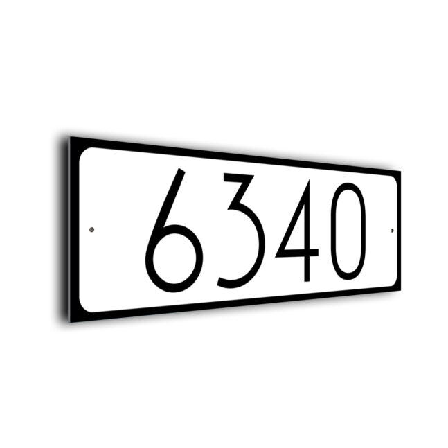Custom Number Sign CNS235-W Custom Number Sign