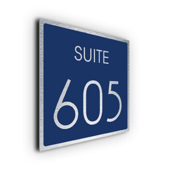 Navy Blue Suite Number Sign