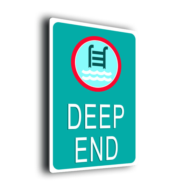 Pool Signs-Deep End-POOL01092504 Pool Signs-Deep End
