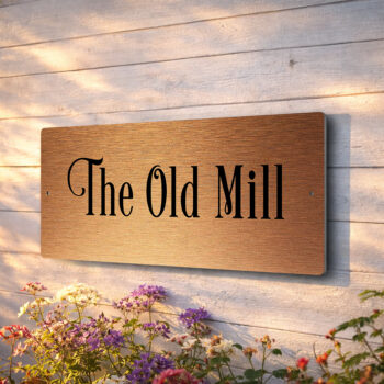 Copper House Name Sign