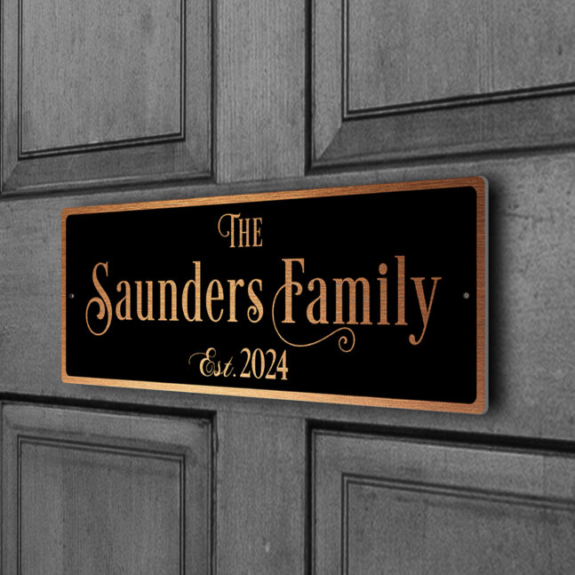 Custom Family Name Sign Custom Family Name Door Sign