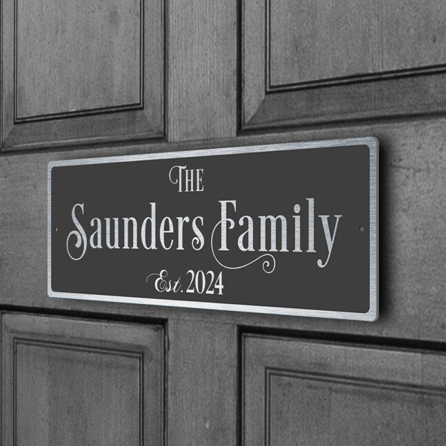 Personalized Family Name Sign Personalized Family Name Door Sign