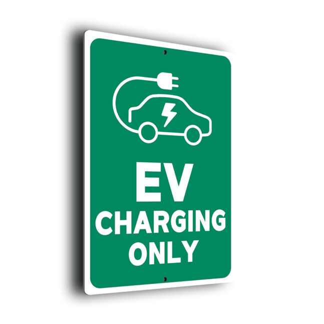 EV Charging Only Sign Green EV Charging Only Sign