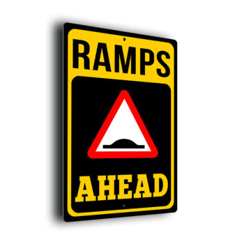 Speed Ramps Ahead Sign