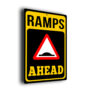 Speed Ramps Ahead Sign