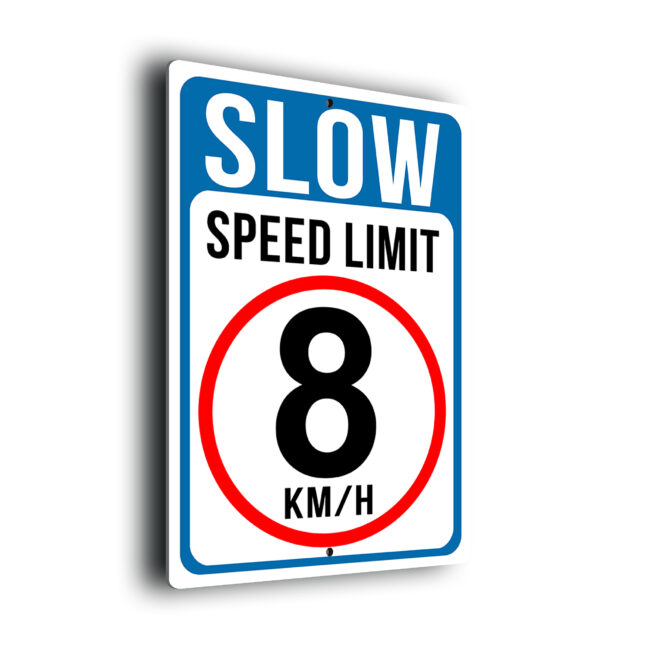 8KMH Speed Limit Sign for Car Parks