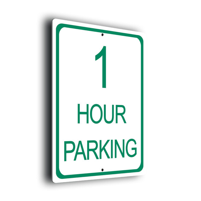 1 Hour Parking Sign 1HRP279-Green 1 Hour Parking Sign