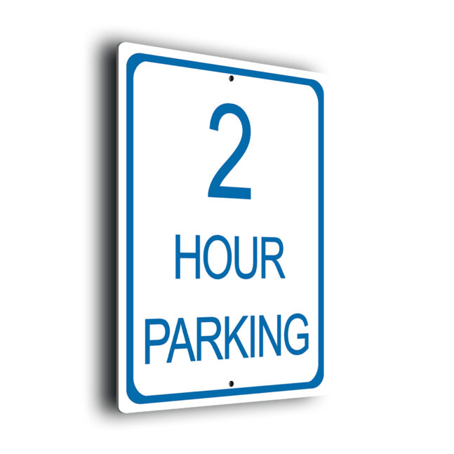 2 Hour Parking Sign 2HRP280-Blue 2 Hour Parking Sign