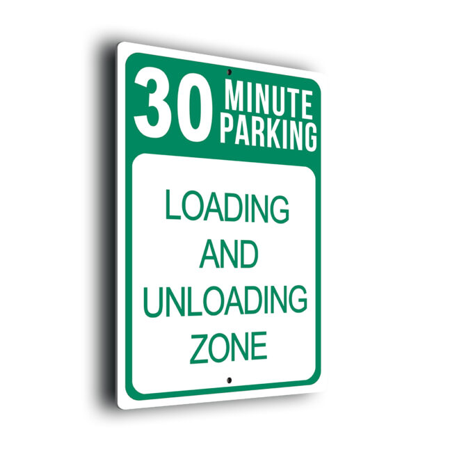 30 Minute Parking Sign P30L276-Green 30 Minute Parking Sign